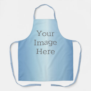 Create Your Own Metallic Frozen Ice Blue Faux Foil Apron