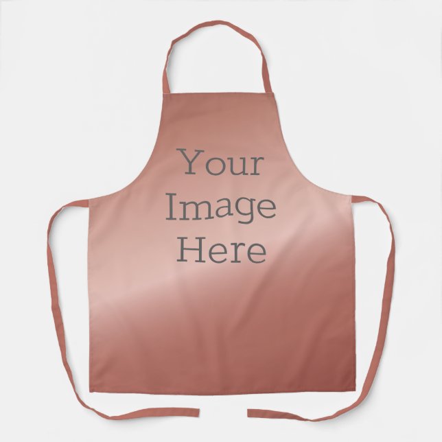 Create Your Own Metallic Rose Gold Faux Foil Apron (Front)