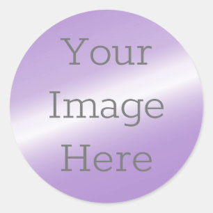Create Your Own Metallic Violet Purple Faux Foil Classic Round Sticker