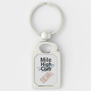 Create Your Own Mile High Club Personalized Custom Keychain