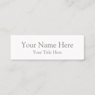 Create Your Own Mini Business Card