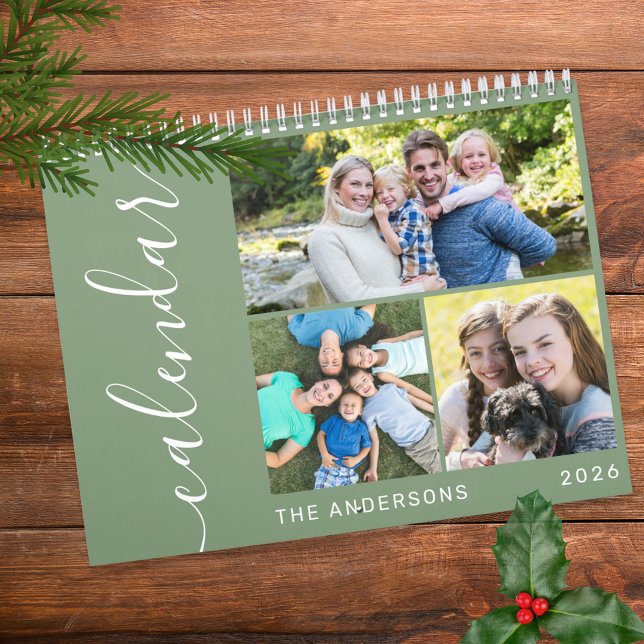 Create Your Own Minimal 3 Photos Collage Script Calendar (Creator Uploaded)