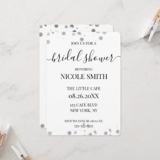Create Your Own Minimal Orbs Bridal Shower Invitation