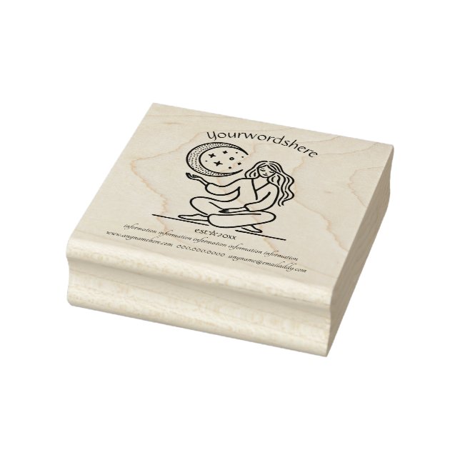 Create Your Own Minimalist Crescent Moon Magic Rubber Stamp (Stamp)
