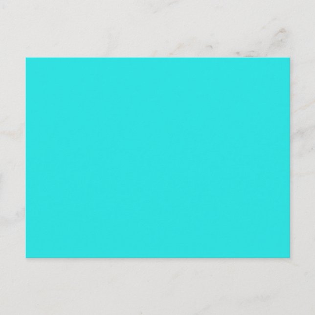 Create your own minimalist cyan invitation postcard (Front)