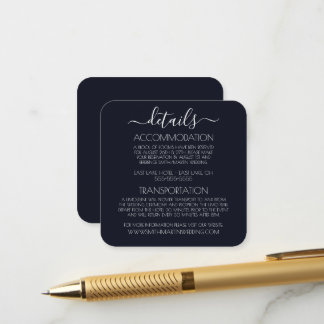 Create Your Own Minimalist Solid Colour Wedding Enclosure Card