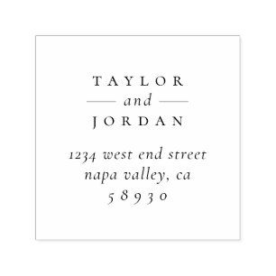 Create Your Own Minimalist Wedding Return Address Self-inking Stamp