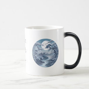 Create Your Own Misty Blue Landscape Magic Mug