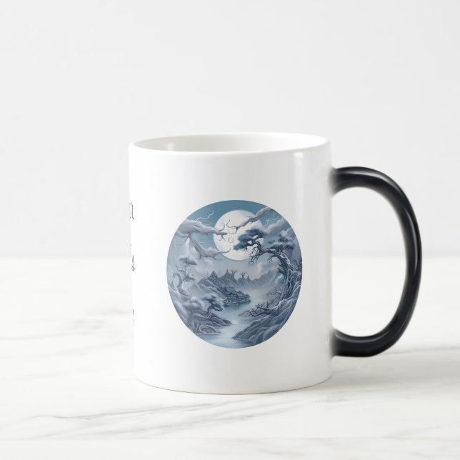 Create Your Own Misty Blue Landscape Magic Mug (Right)