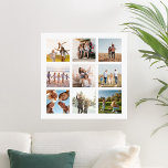 Create Your Own Modern 9 Photo Collage Square<br><div class="desc">Create your own custom photo collage poster featuring 9 of your favourite pictures.</div>