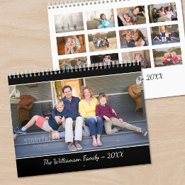 Create Your Own Modern Black Cover Photo Calendar