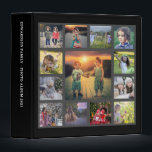 Create your own modern black family photo collage  binder<br><div class="desc">Create your own family photo collage unique binder.
Add your own personal photos,  text and name and create a very personal and unique binder.</div>