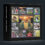 Create your own modern black family photo collage  binder<br><div class="desc">Create your own family photo collage unique binder.
Add your own personal photos,  text and name and create a very personal and unique binder.</div>
