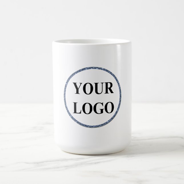 Create Your Own Modern Black White Personalized Coffee Mug (Center)