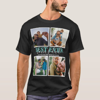 Create your own Modern Bonus Dad 4 Photo Collage T-Shirt