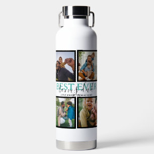 Create your own Modern Bonus Dad 4 Photo Collage Water Bottle