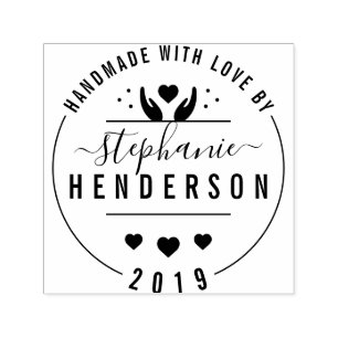 Create Your Own Modern Craft "Handmade With Love" Self-inking Stamp