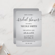 Create Your Own Modern Grey Bridal Shower