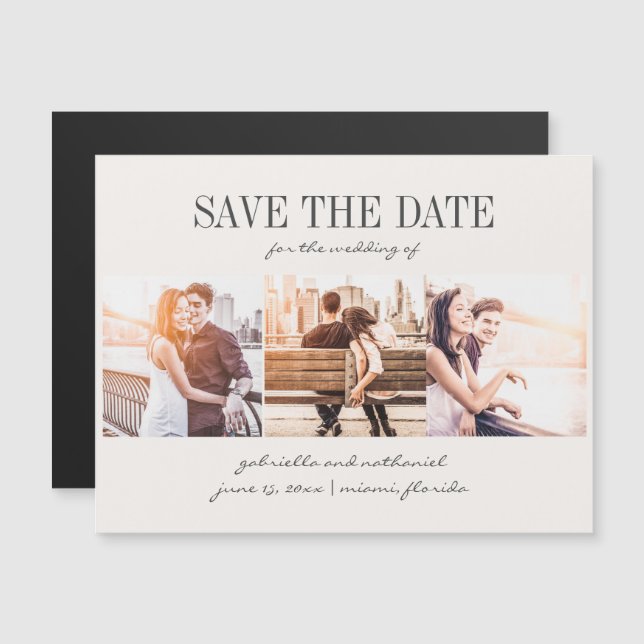 Create Your Own Modern Handwritten 3 Photo (Front/Back)