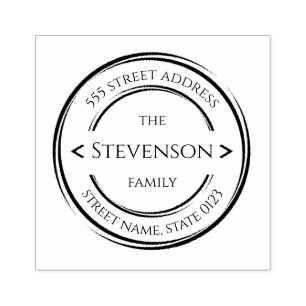 Create your own modern last name rubber stamp