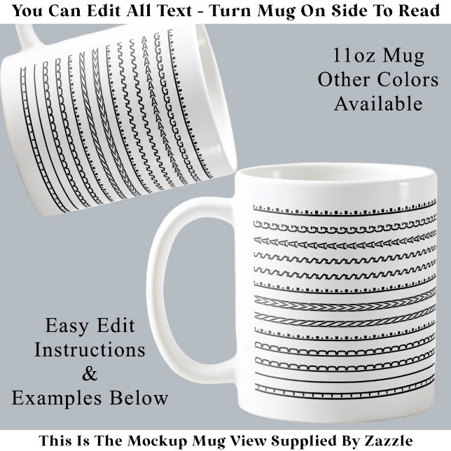 Create Your Own Modern Minimalist Hidden Message B Coffee Mug (Creator Uploaded)