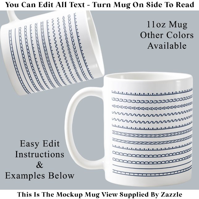 Create Your Own Modern Minimalist Hidden Message N Coffee Mug (Creator Uploaded)