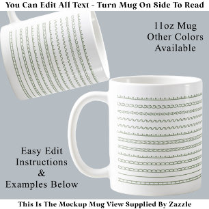 Create Your Own Modern Minimalist Hidden Message S Coffee Mug