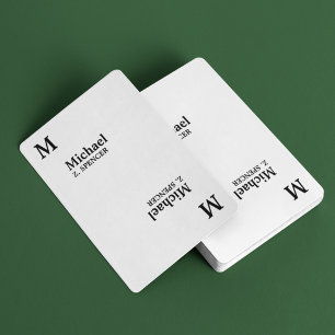 Create your own modern minimalist simple custom playing cards