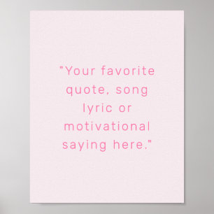 Create Your Own Modern Personalized Quote Poster