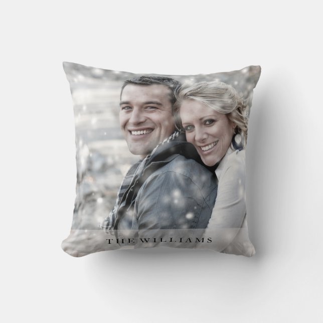 Create Your Own Modern Photo Custom Throw Pillow (Front)