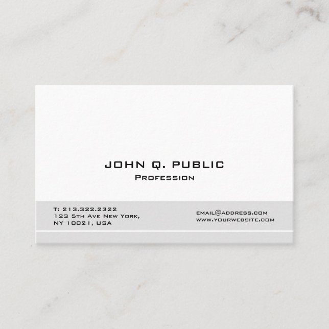 Create Your Own Modern Professional Elegant Business Card (Front)
