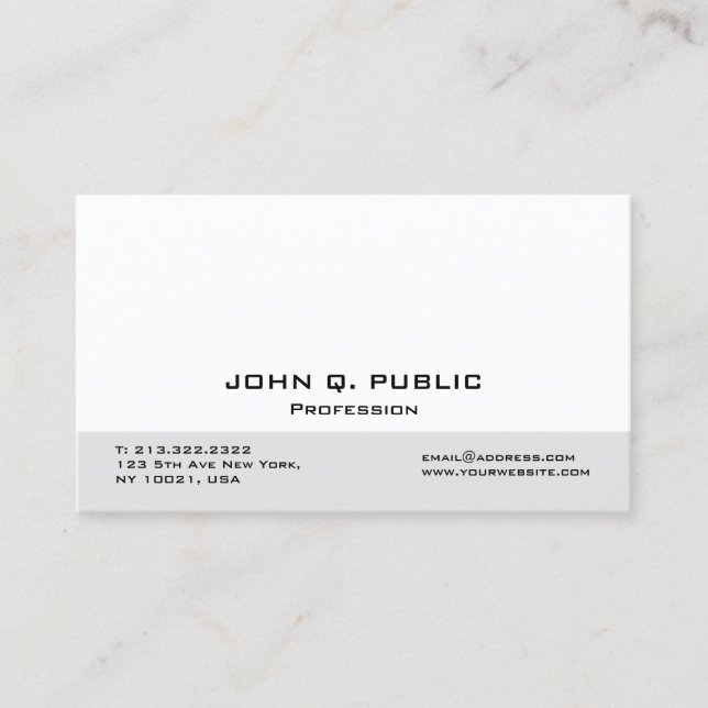 Create Your Own Modern Professional Elegant Business Card (Front)