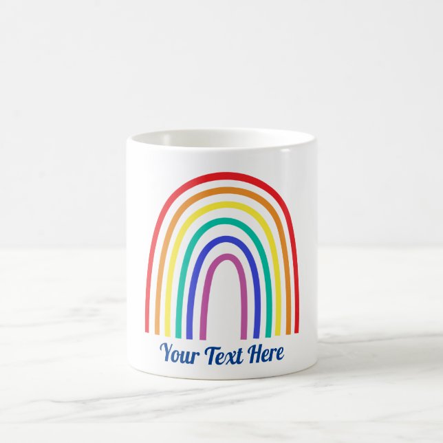 Create Your Own Modern Rainbow Teacher Coffee Mug (Center)