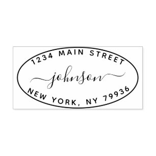 Create Your Own Modern Return  Address Rubber Stamp