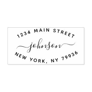 Create Your Own Modern Return  Address Rubber Stamp