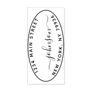 Create Your Own Modern Return  Address Rubber Stamp