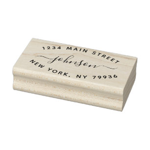 Create Your Own Modern Return  Address Rubber Stamp
