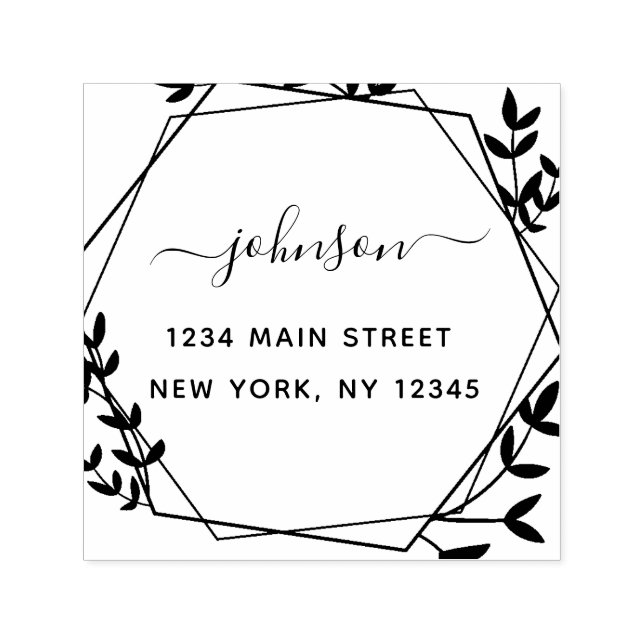 Create Your Own Modern Return Address Self-inking Stamp (Design)