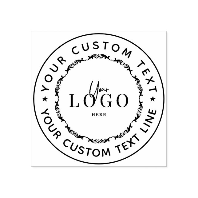 Create Your Own Modern Round Return Address Rubber Stamp (Imprint)
