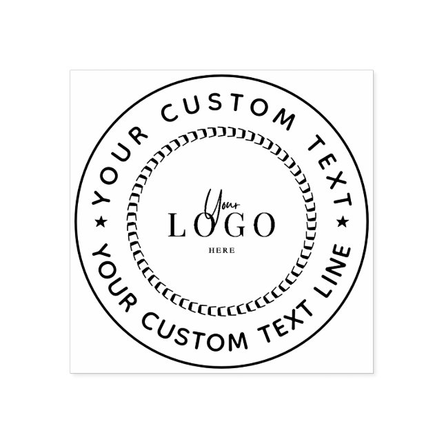 Create Your Own Modern Round Return Address Rubber Stamp (Imprint)