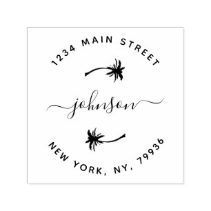 Create Your Own Modern Round Return Address Self-inking Stamp