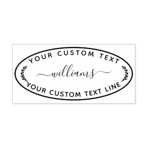 Create Your Own Modern Round Return Rubber Stamp