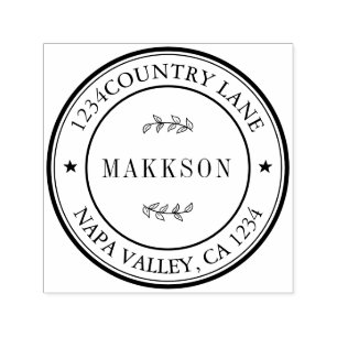 Create Your Own Modern Round Return  Self-inking S Stamp