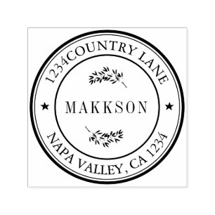 Create Your Own Modern Round Return Self-inking Stamp