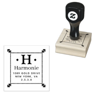 Create Your Own Modern Round  Rubber Stamp