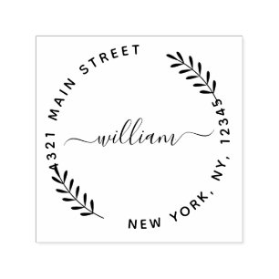 Create Your Own Modern Round  Self-inking Stamp