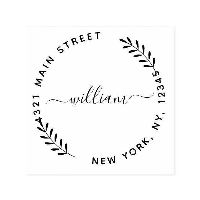 Create Your Own Modern Round  Self-inking Stamp (Design)