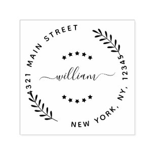 Create Your Own Modern Round Self-inking Stamp