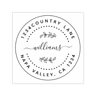 Create Your Own Modern Round Self-inking Stamp