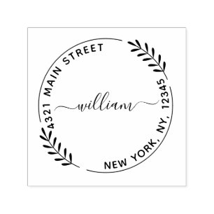 Create Your Own Modern Round Self-inking Stamp
